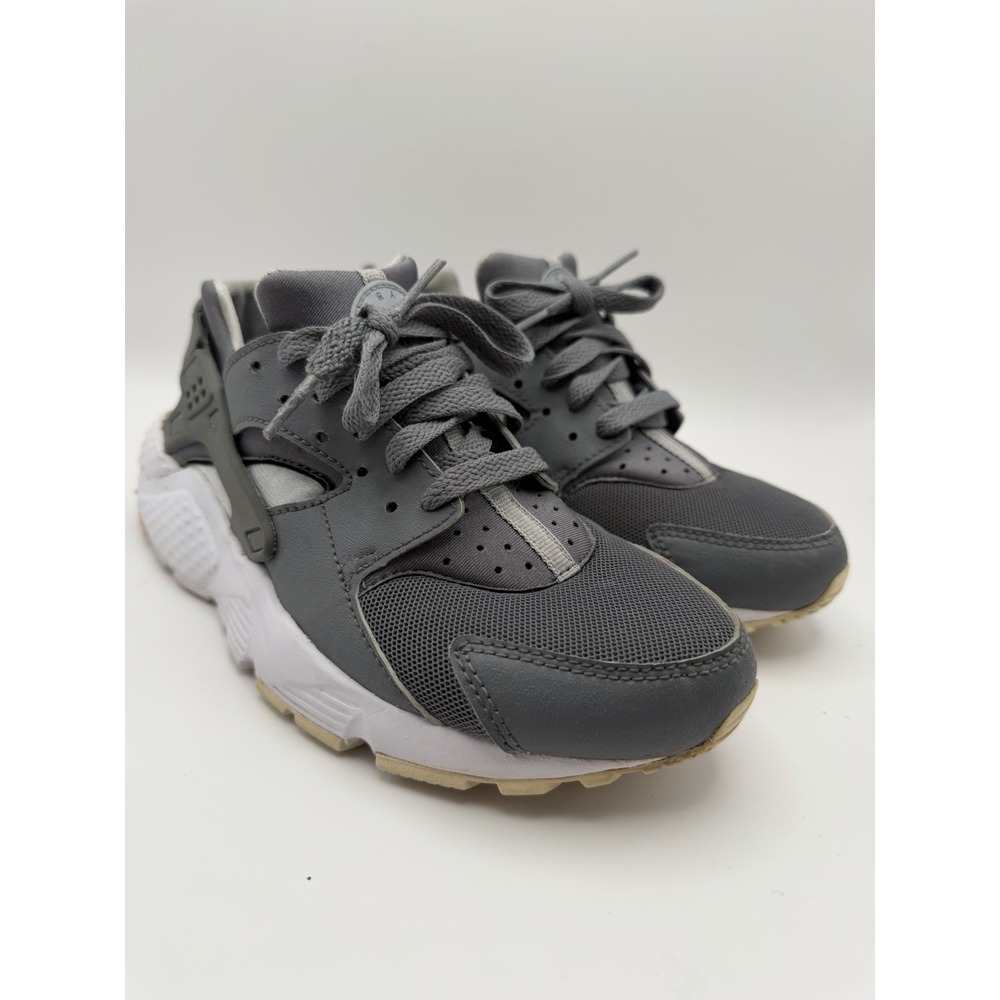 Nike Air Huarache Run GS Gray White Sneakers Youth Size 4.5Y Boys Girls Running
